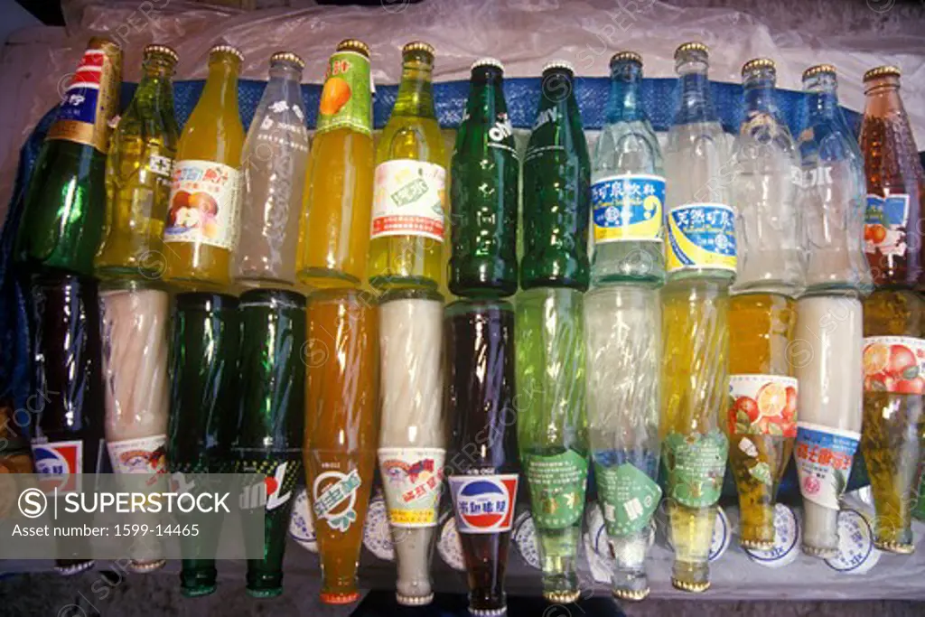 Bottles of soda pop for sale, Kunming, Yunnan Province, People's Republic of China