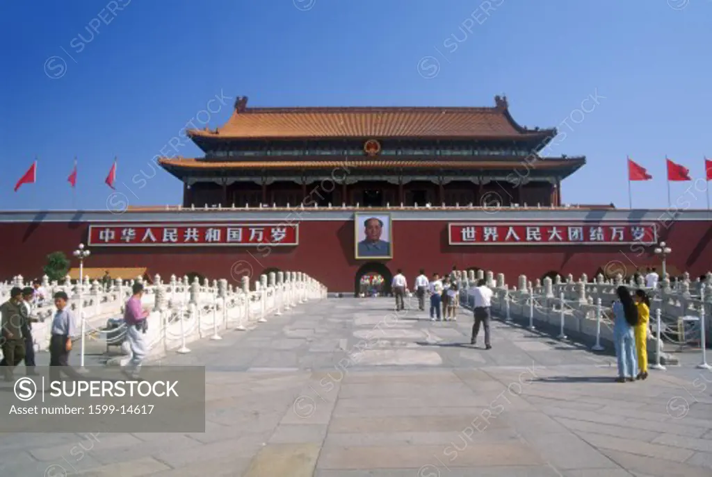 The Gate of Heavenly Peace (Tiananmen) in Beijing in Hebei Province, People's Republic of China