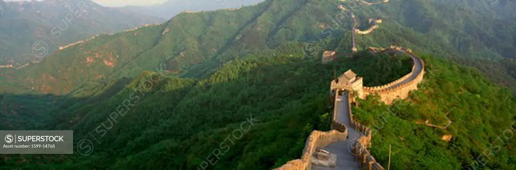 The Great Wall at Mutianyu in Beijing in Hebei Province, People's Republic of China