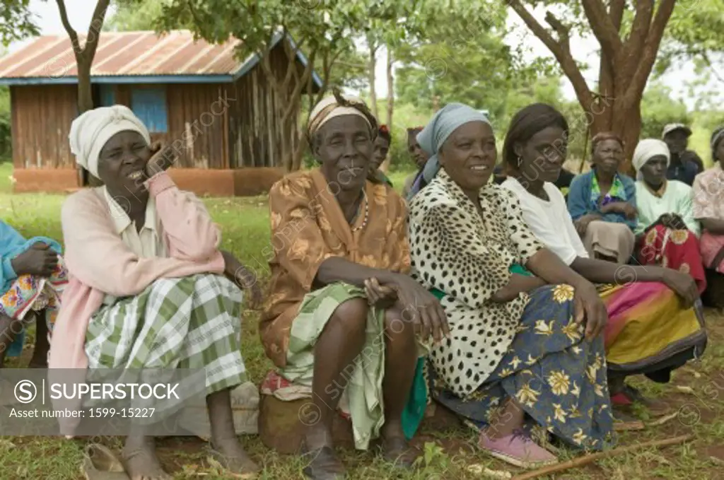 Women without Husbands' women who have been ostracized from society or who have lost their husbands and only have themselves as a group to look after each other in Meru, Kenya, Africa