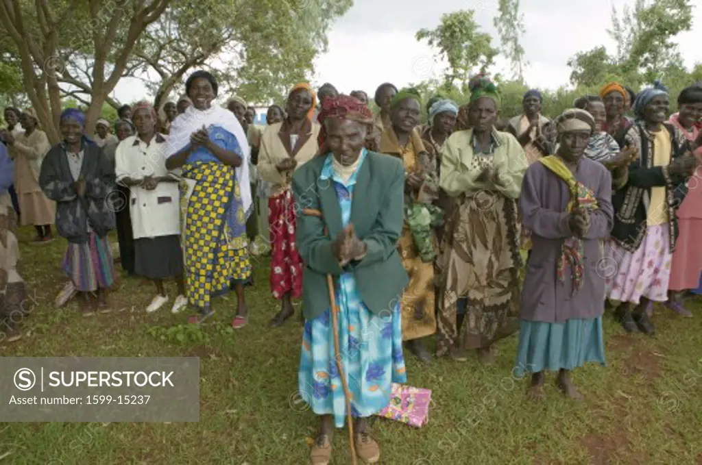 Women without Husbands' women who have been ostracized from society or who have lost their husbands and only have themselves as a group to look after each other in Meru, Kenya, Africa
