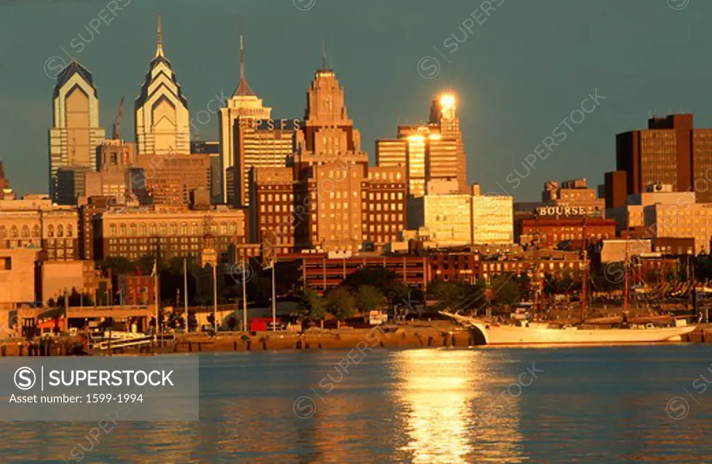 Skyline View of Philadelphia, Pennsylvania, view from Camden, New Jersey