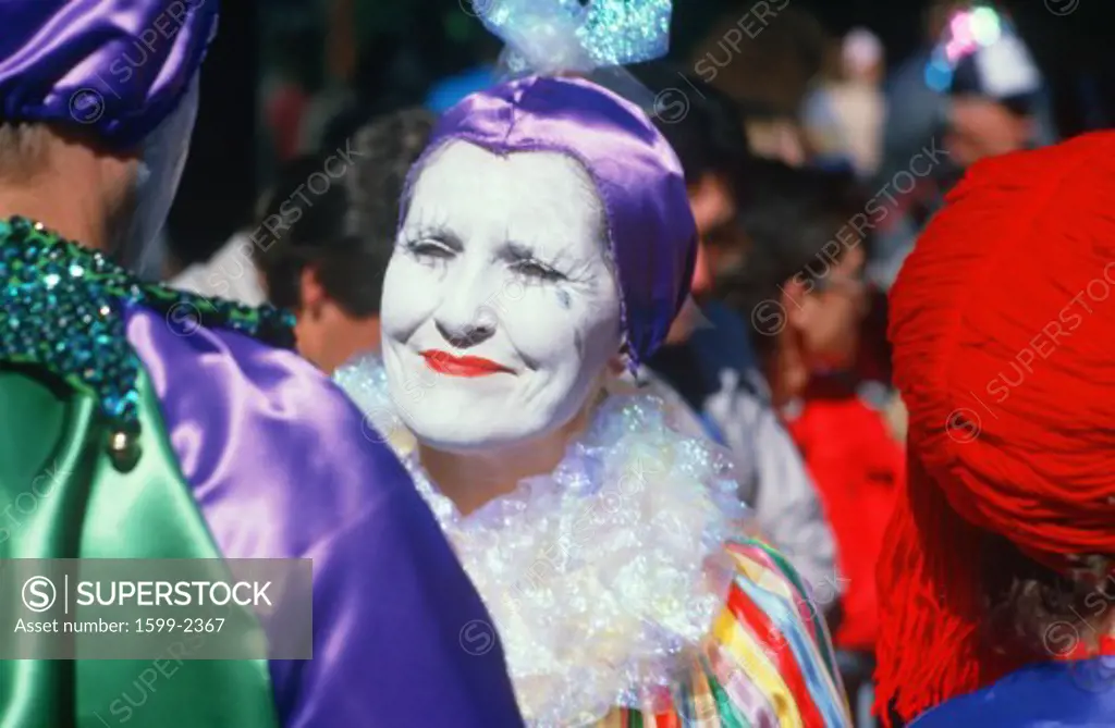Harlequin at Mardi Gras Festival, New Orleans