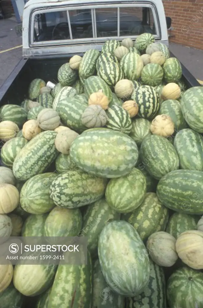 Watermelons in a pickup truck, Augusta, GA