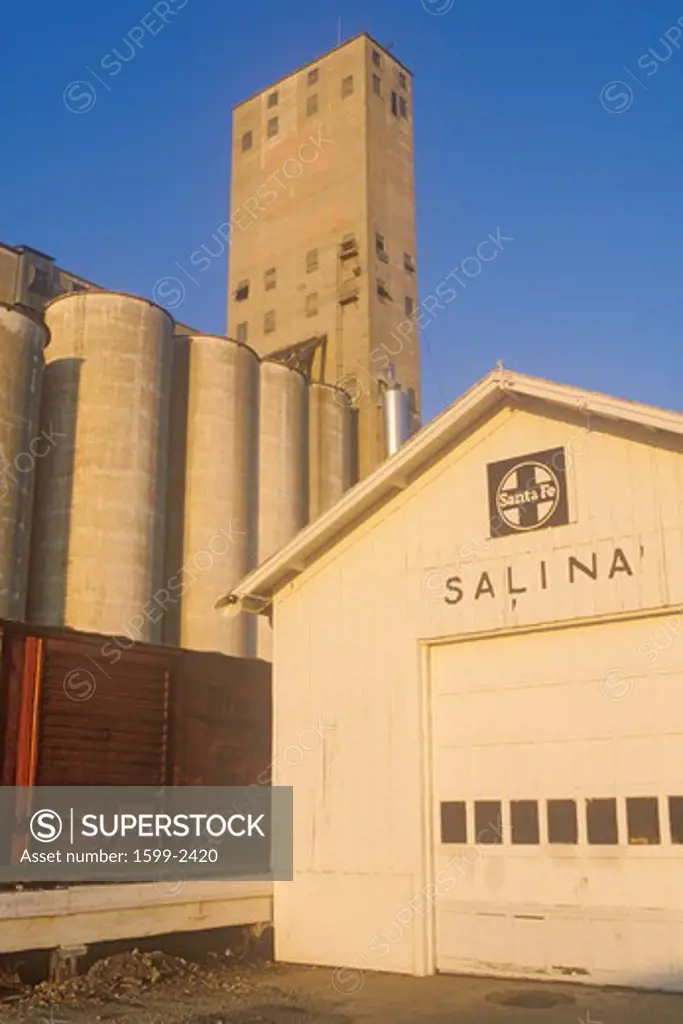 Grain silos in Salina, KS