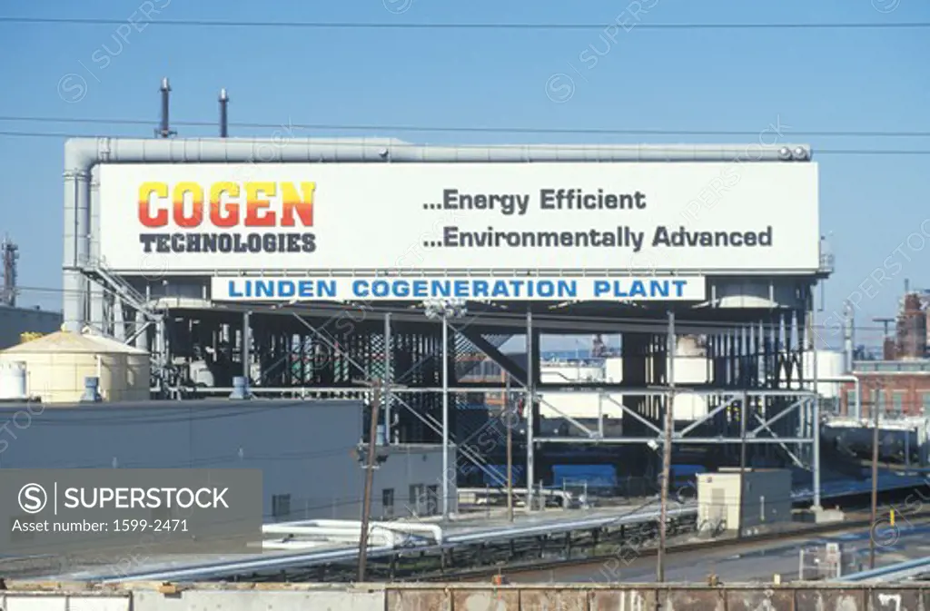 The front of the Linden Cogeneration Plant in Linden, NJ