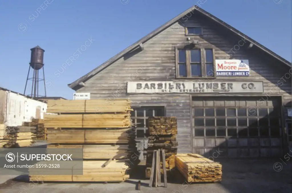 A lumber yard in Great Barrington, Massachusetts