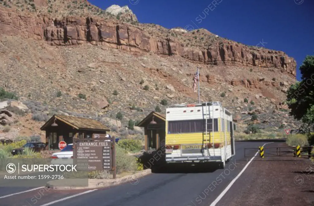 Entrance to Zion National Park, Utah