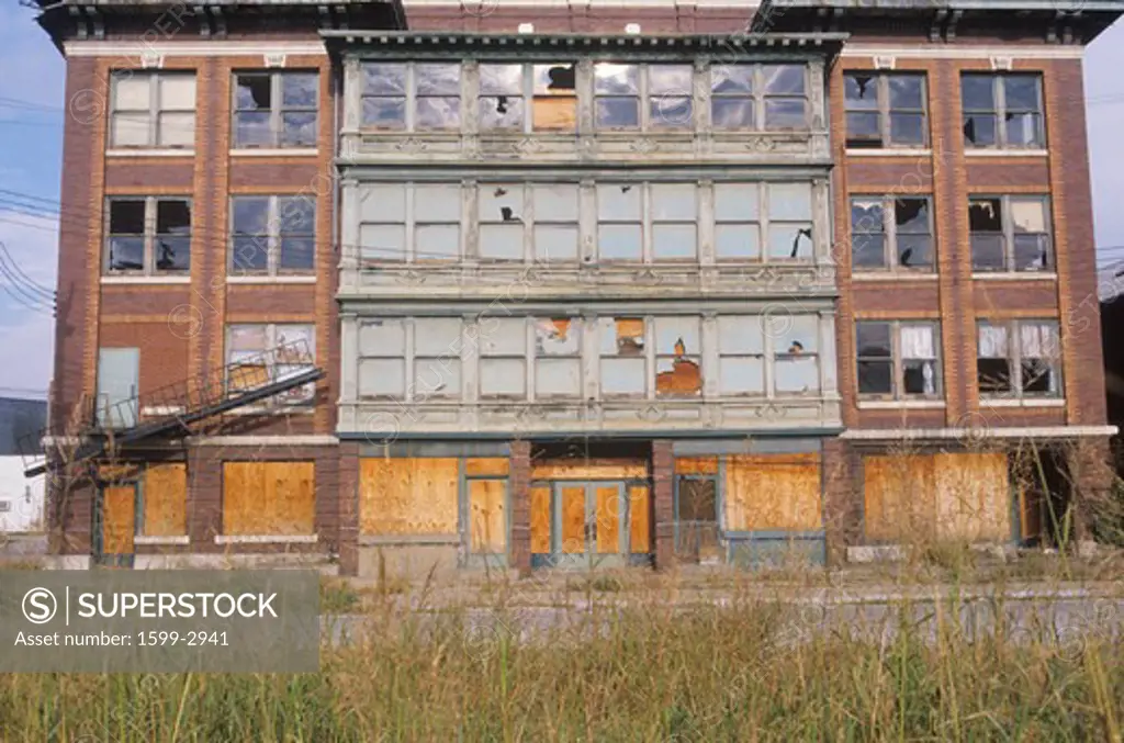 Abandoned brick factory building, East St. Louis