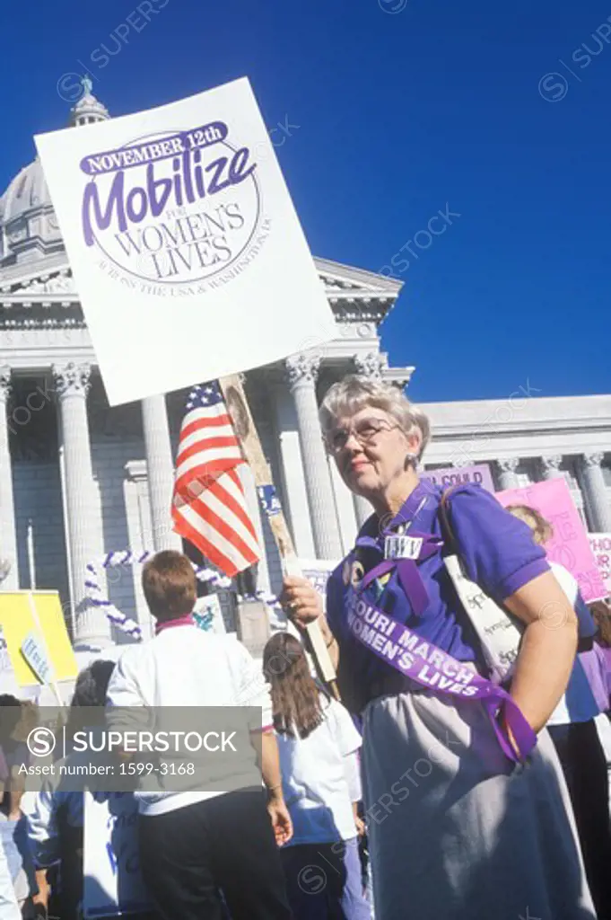 Pro-choice rally at State Capitol Building, Missouri