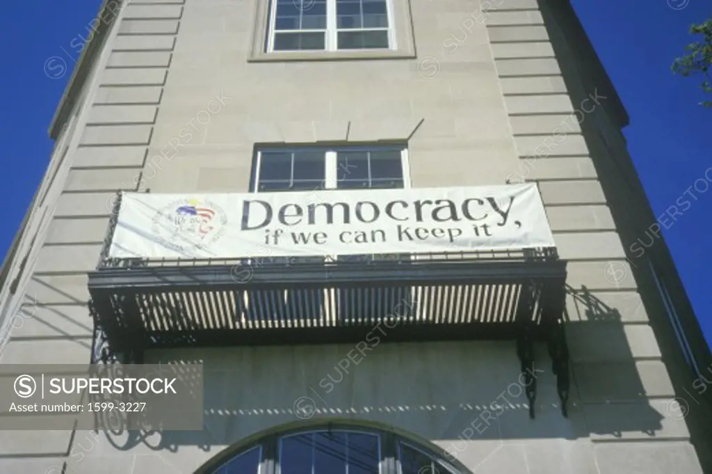 Banner: Democracy if we can keep it