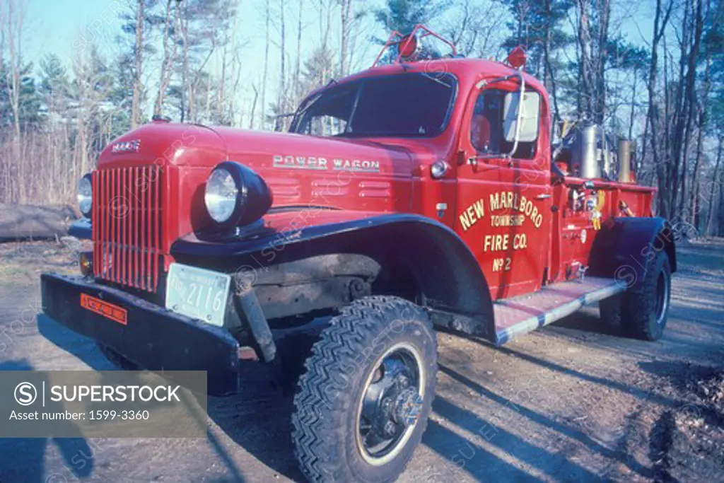 Antique fire engine, New Marlboro, Vermont