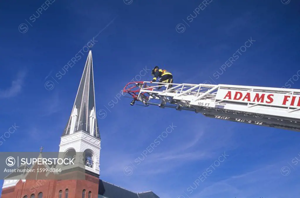 Hook and ladder demonstration, Adams, Massachusetts