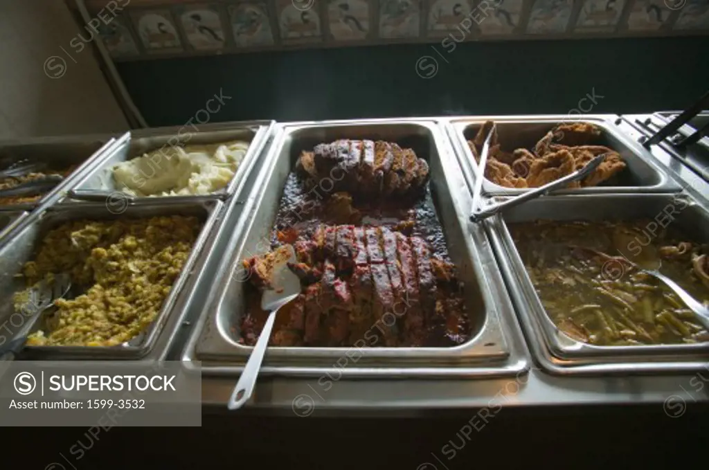 Meat loaf at buffet in Eastern Shore, Maryland