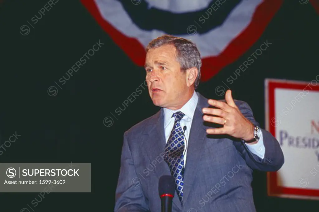 George W. Bush addressing the New Hampshire Presidential Candidates Youth Forum, Manchester, NH January 2000
