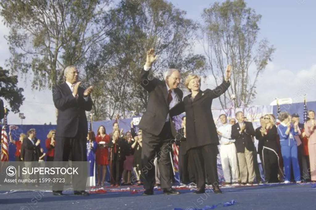 Bush/Cheney campaign rally in Costa Mesa, CA, 2000