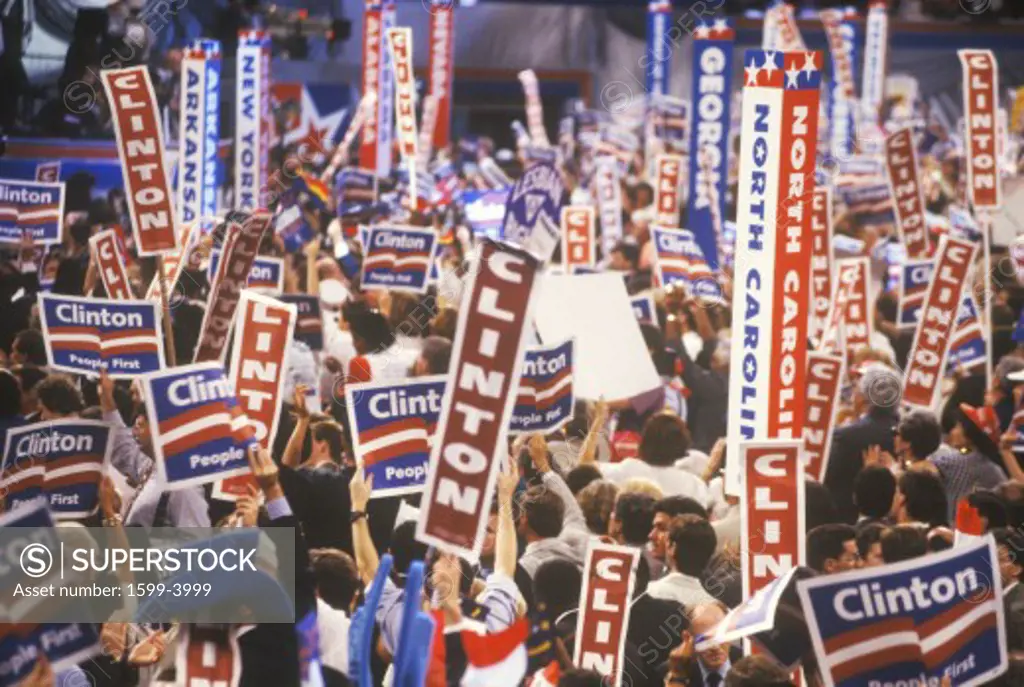 State delegates at the 1992 Democratic National Convention at Madison Square Garden