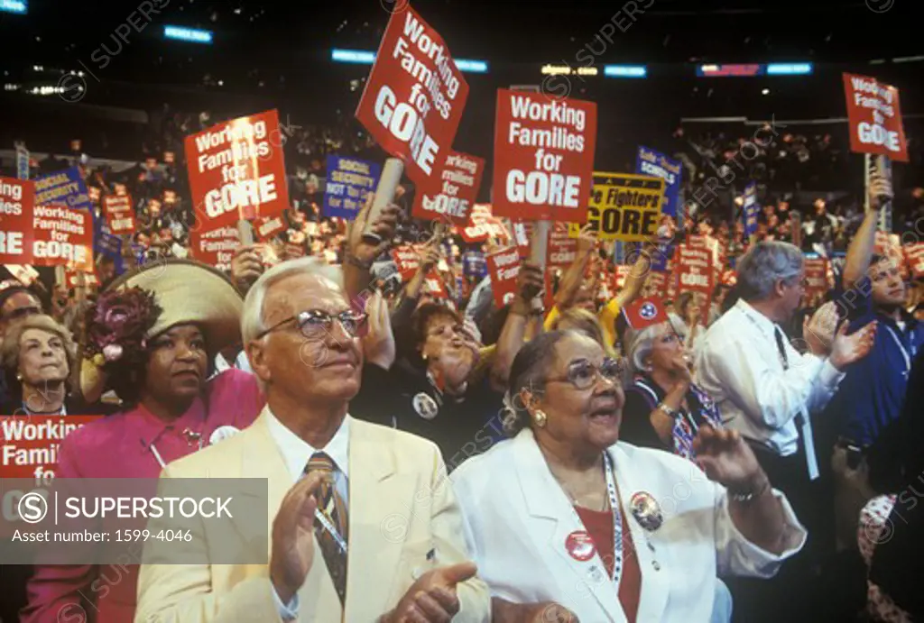 Tennessee delegates at the 2000 Democratic Convention at the Staples Center, Los Angeles, CA 