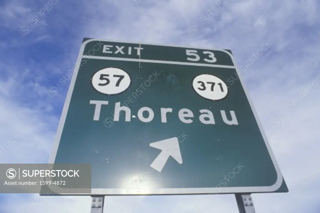 A sign that reads Thoreau”