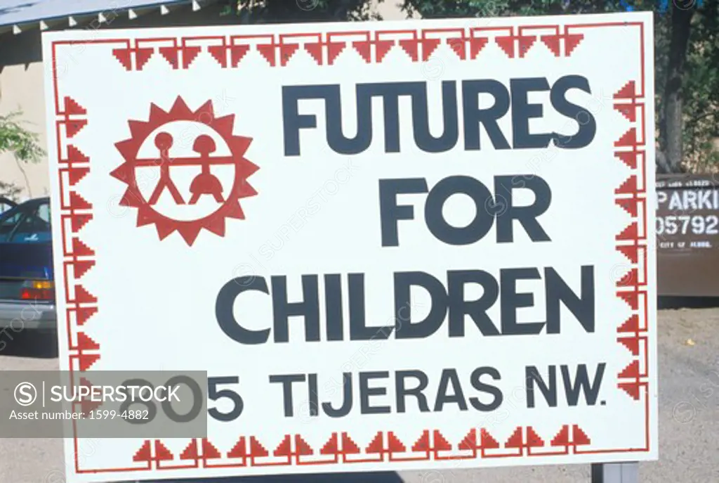 A sign that reads Futures for Children”