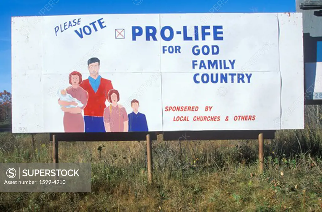 A sign that reads Please vote pro-life”