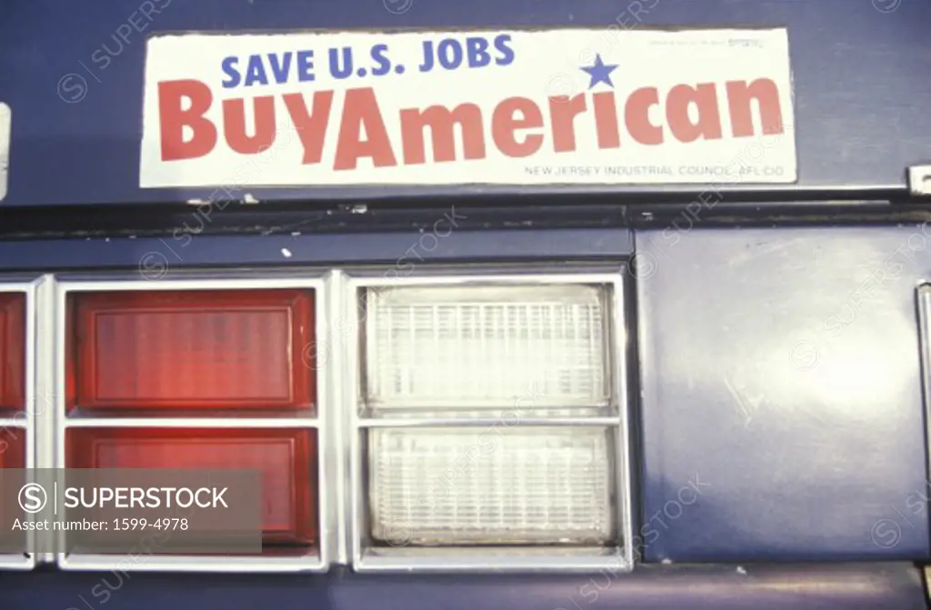 A sign that reads Buy American”