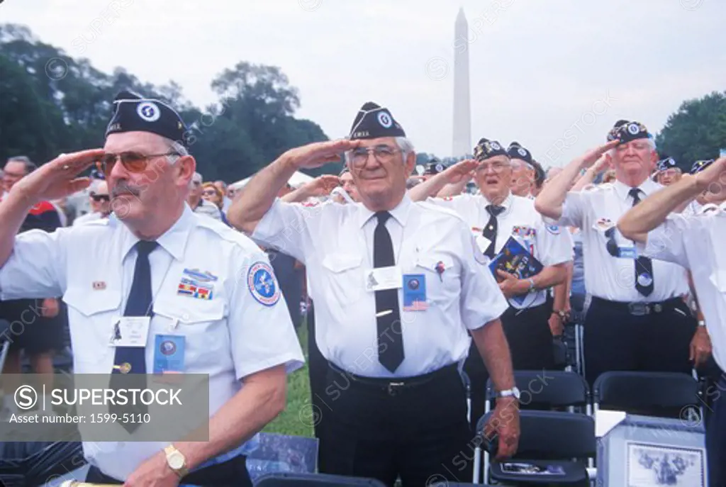 Veterans of Korean War Saluting, Korean War 50th Anniversary, Washington, D.C.