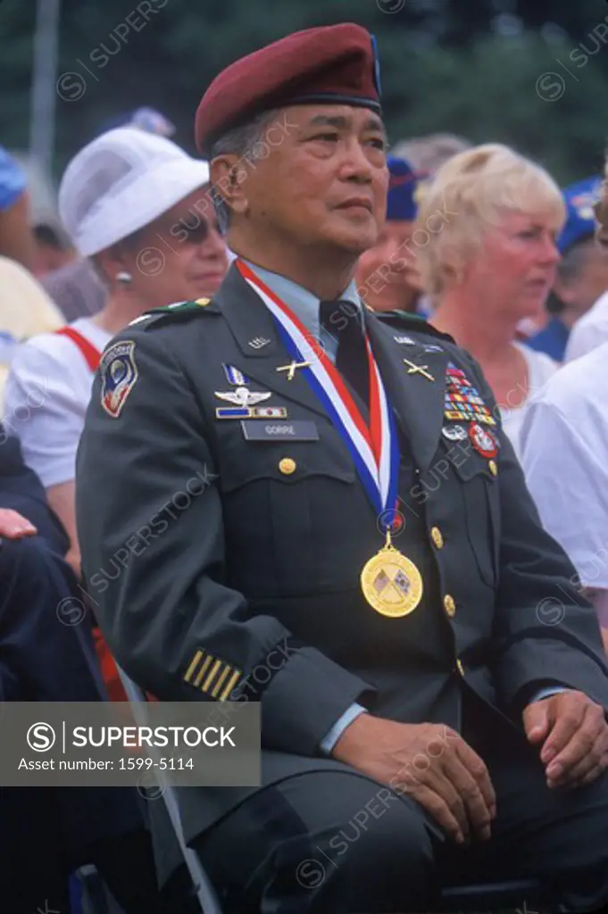 Korean-American Veteran at Korean War 50th anniversary Ceremony, Washington, D.C.