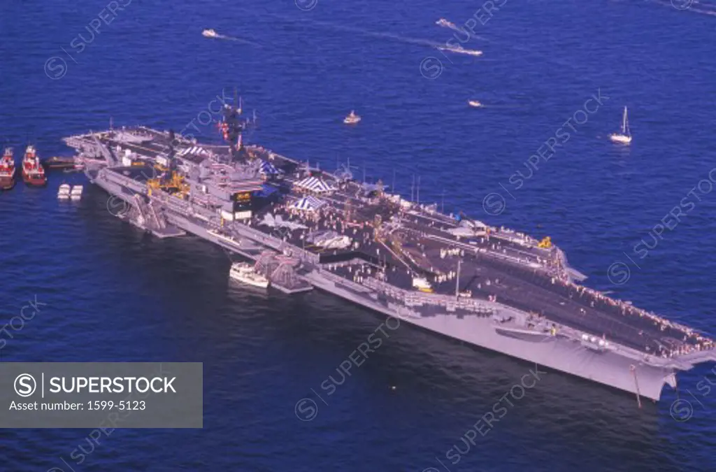 USS Kennedy, New York Harbor, New York City, New York, July 4, 1986