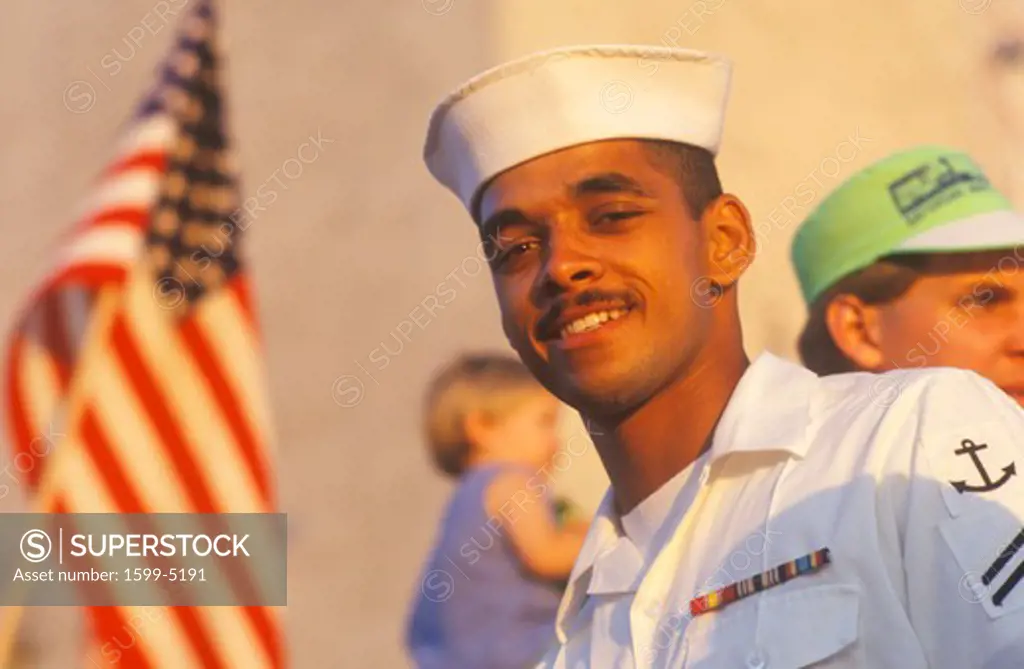 African-American Sailor, Desert Storm Victory Parade, Washington, D.C.