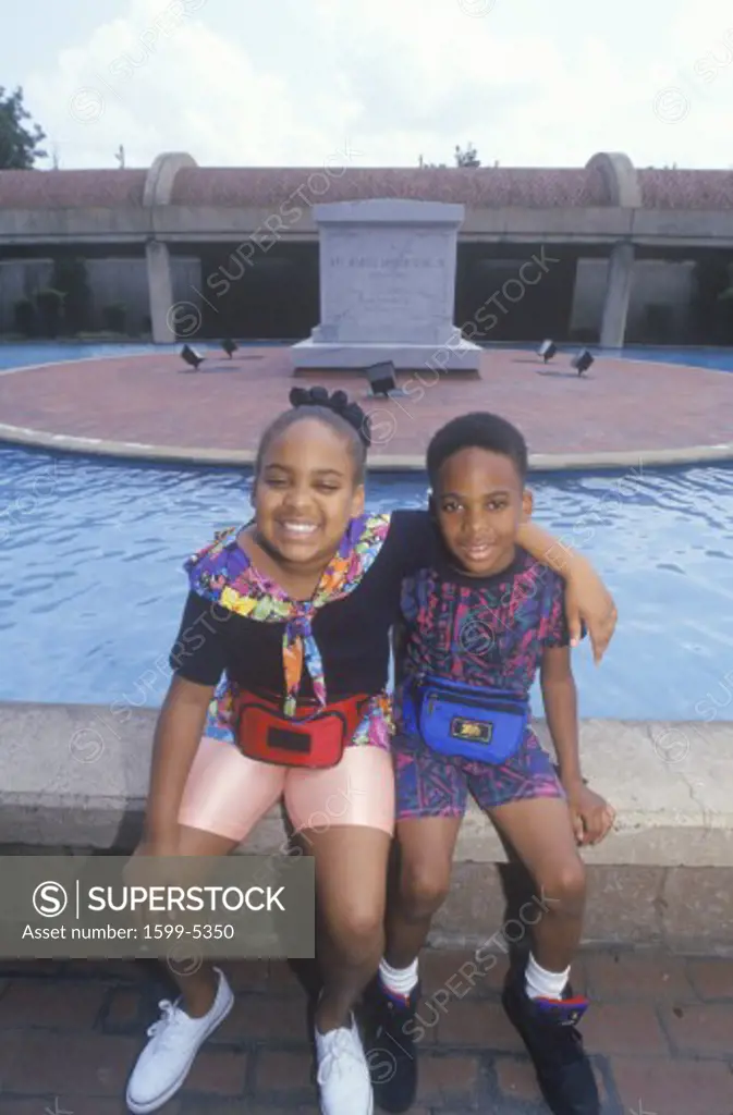 Two African-American Children at the Martin Luther King Center, Atlanta, Georgia