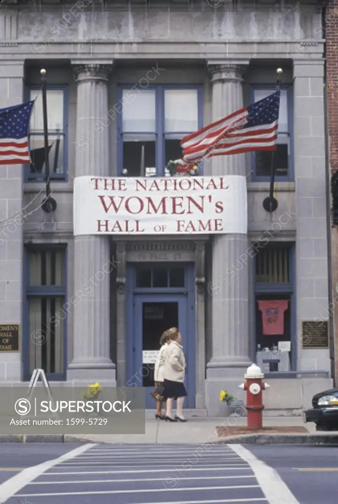 Exterior of entrance to the Women's Hall of Fame, Seneca Falls, NY