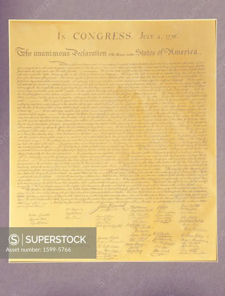 Replica of Declaration of Independence