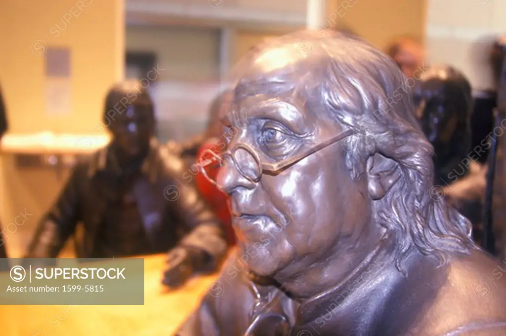 Close Up of Ben Franklin in National Constitution Center Philadelphia Pennsylvania