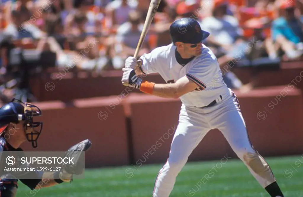 Professional Baseball player Will Clark up at bat, Candlestick Park, CA