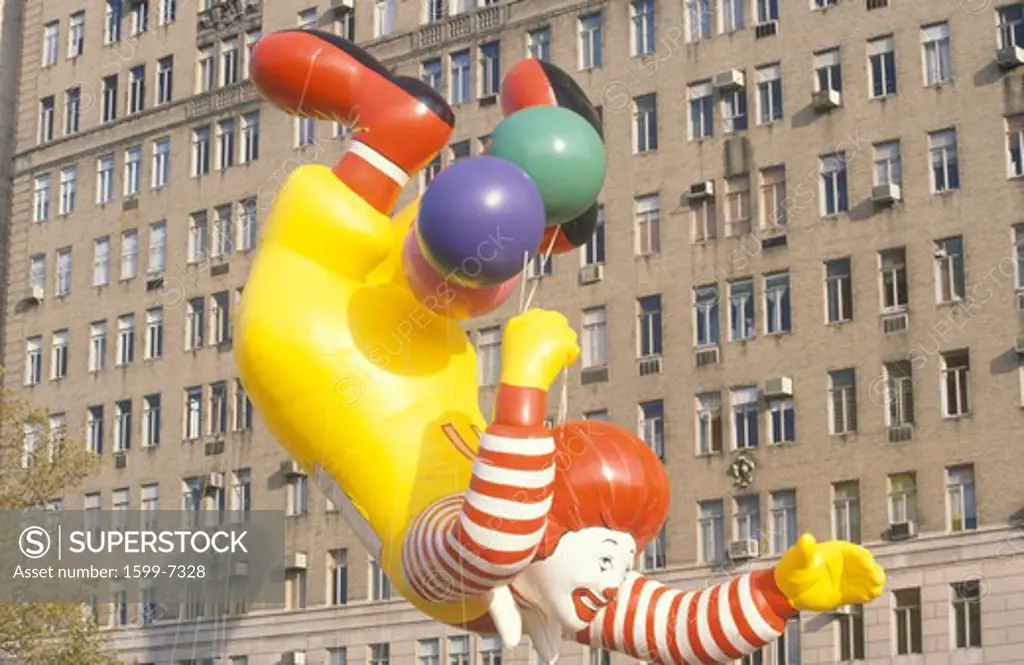 Ronald McDonald Balloon in Macy's Thanksgiving Day Parade, New York City, New York