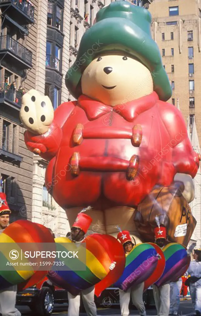 Cartoon Bear Balloon in Macy's Thanksgiving Day Parade, New York City, New York