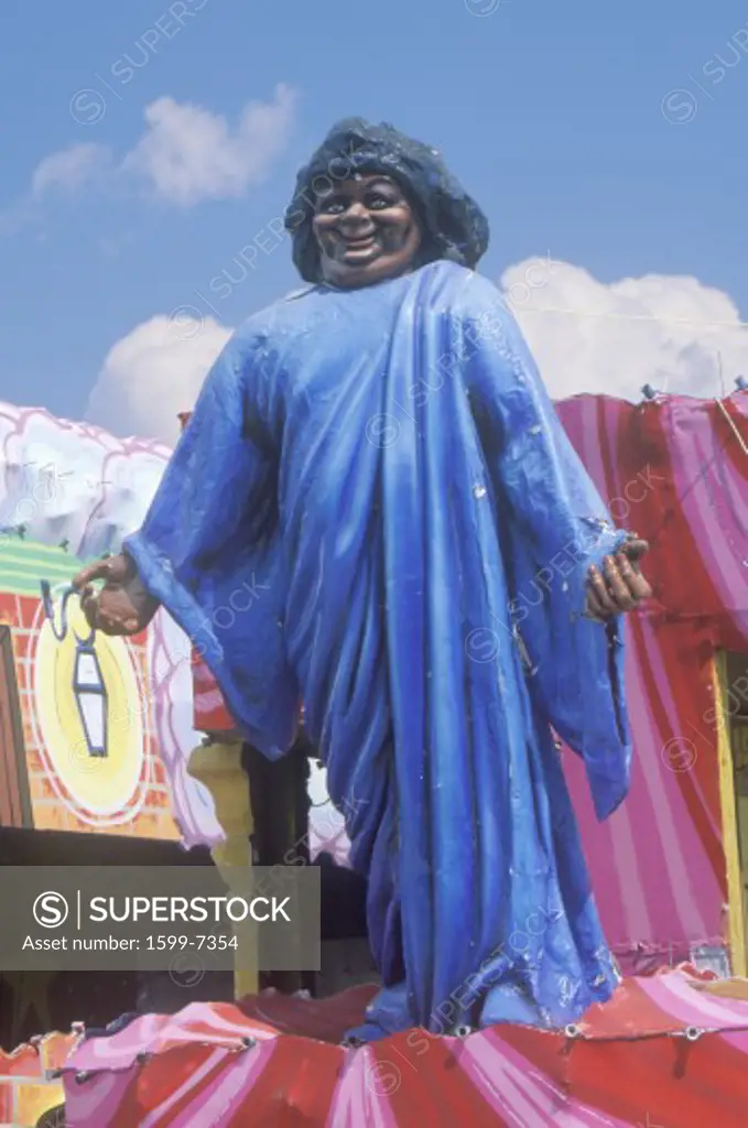 Female African-American Effigy on Float in Mardi Gras Parade, New Orleans, Louisiana