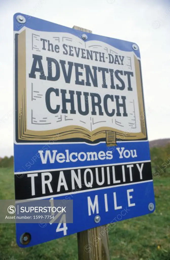 Seventh-Day Adventist Church sign in New Jersey