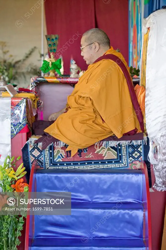 HH Penor Rinpoche, Tibetan-born Supreme Head of Nyingmapa Buddhism, presides over Amitabha Empowerment at Meditation Mount in Ojai, CA   
