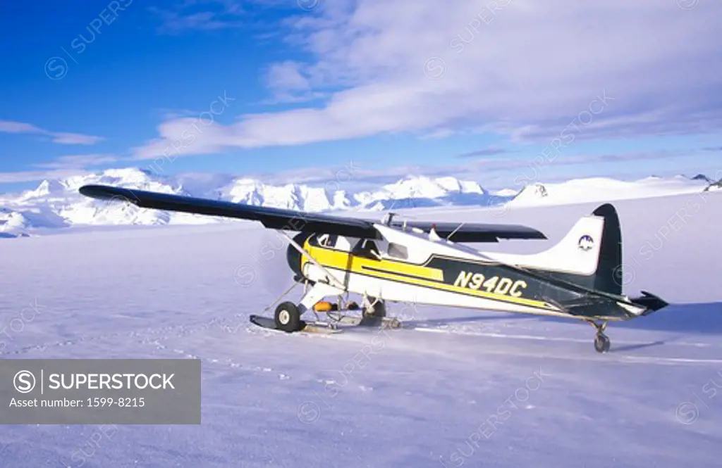 A Piper Bush airplane in the Wrangell St. Elias National Park and Preserve, Alaska