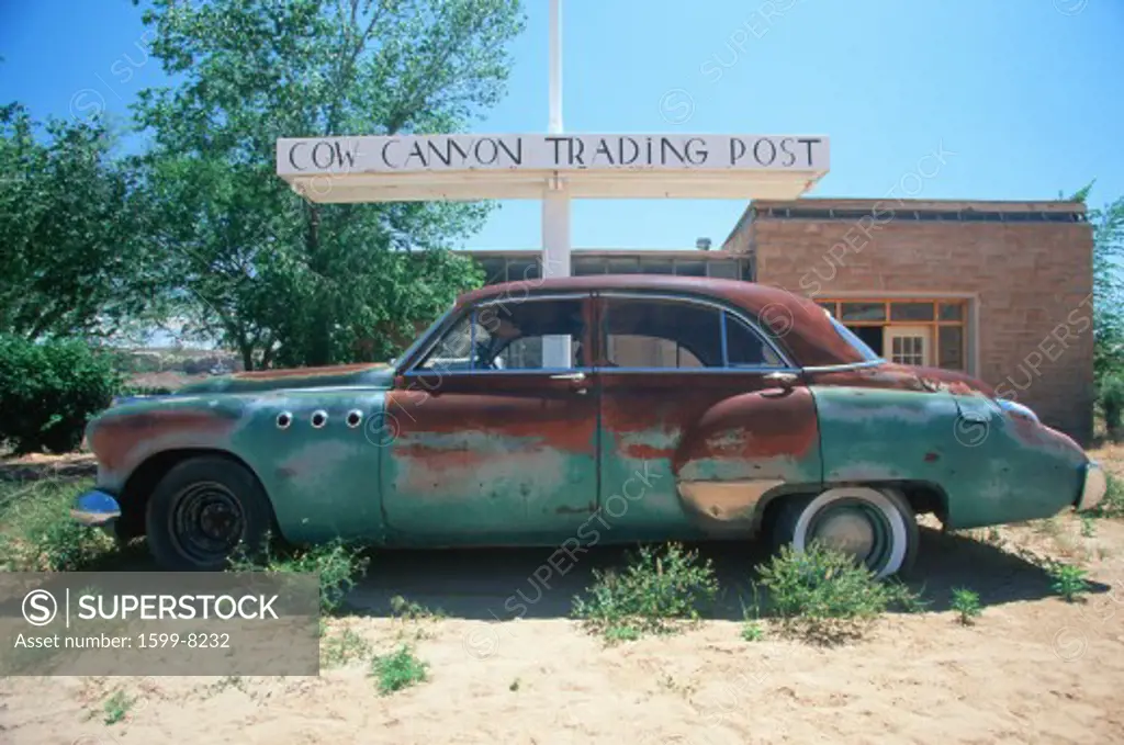 A junk car at the Cow Trading Post in Arizona
