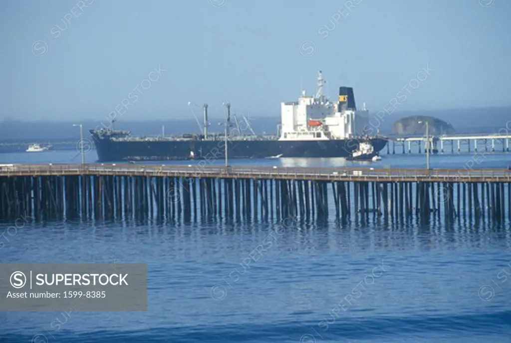 Oil tanker in Morro Bay, CA