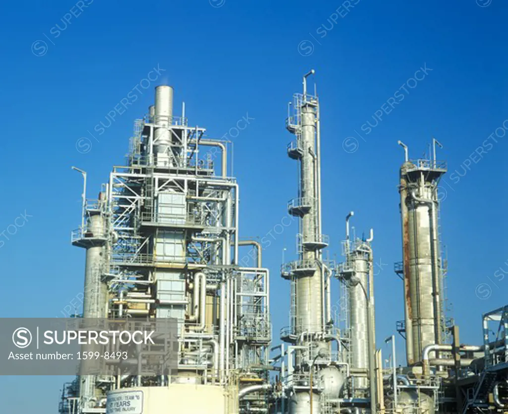 Oil refinery at Arco-Wilmington in Long Beach, CA
