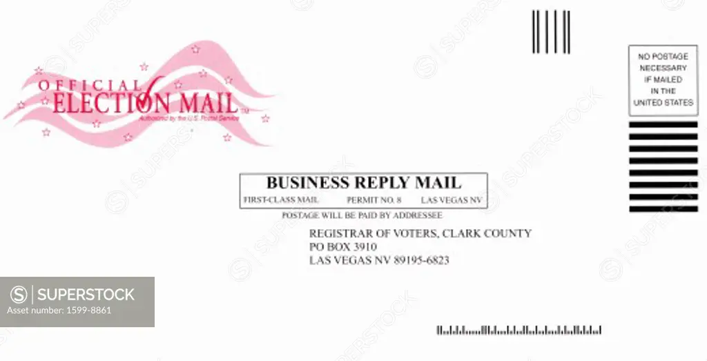Official Election Mail absentee ballot return envelope