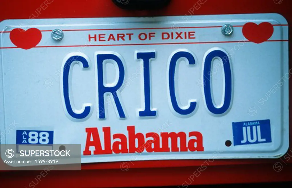 Vanity License Plate - Alabama