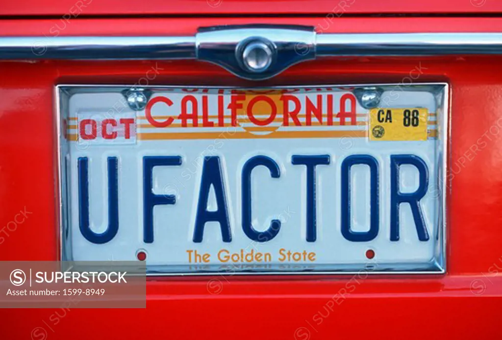 Vanity License Plate - California