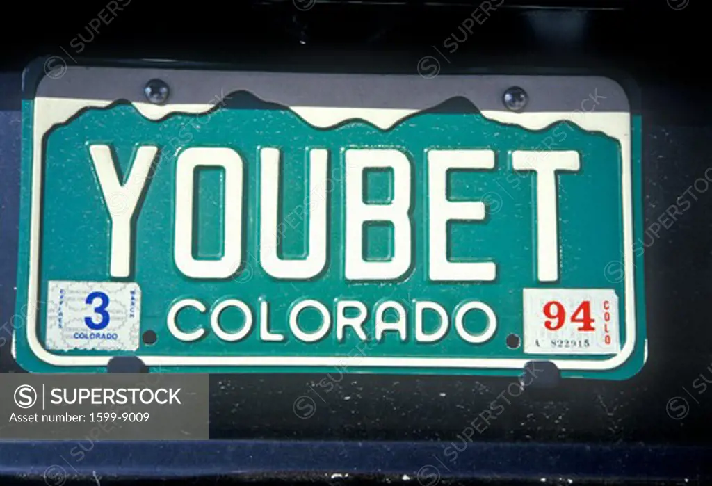 Vanity License Plate - Colorado