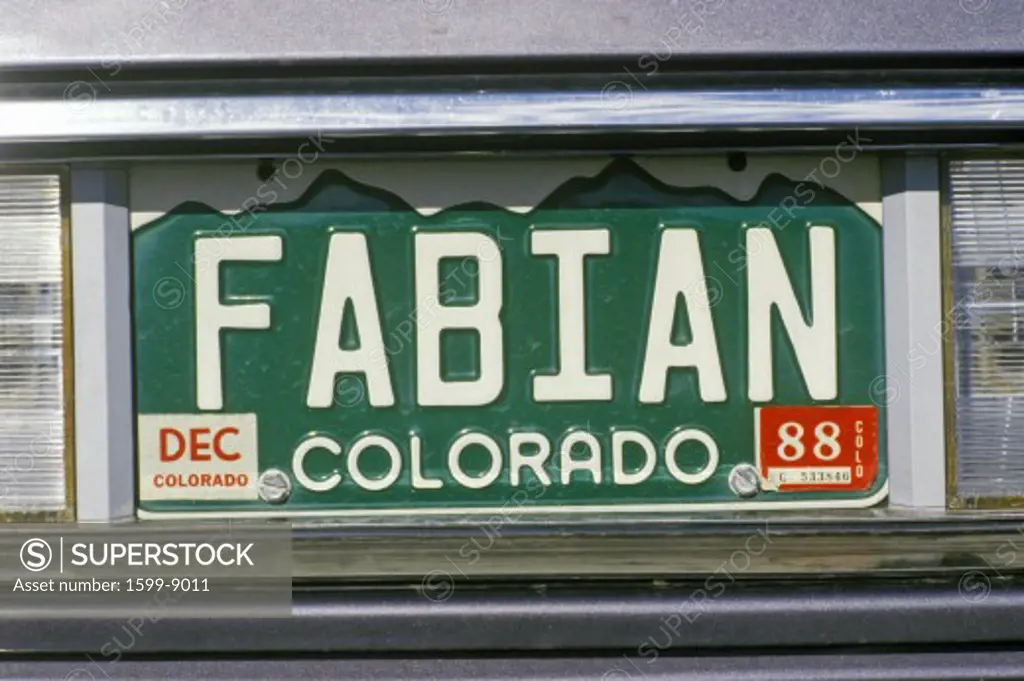 Vanity License Plate - Colorado
