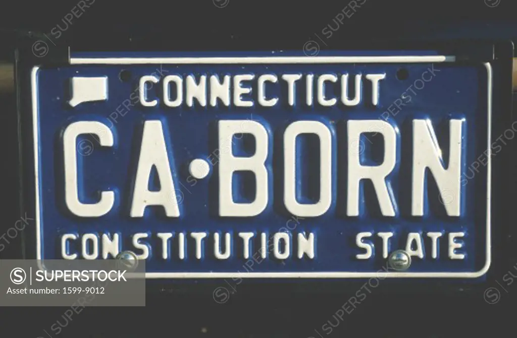Vanity License Plate - Connecticut